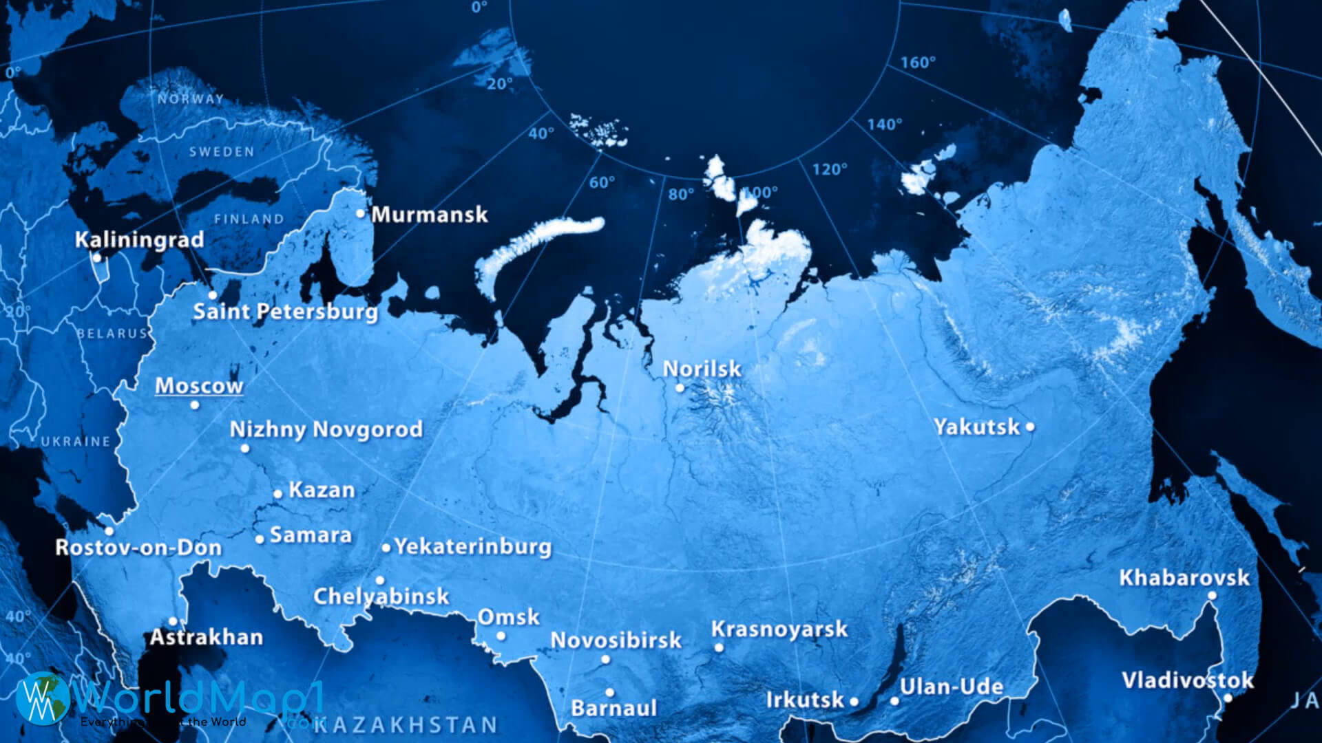 Rusya Haritası ve Büyük Şehirler